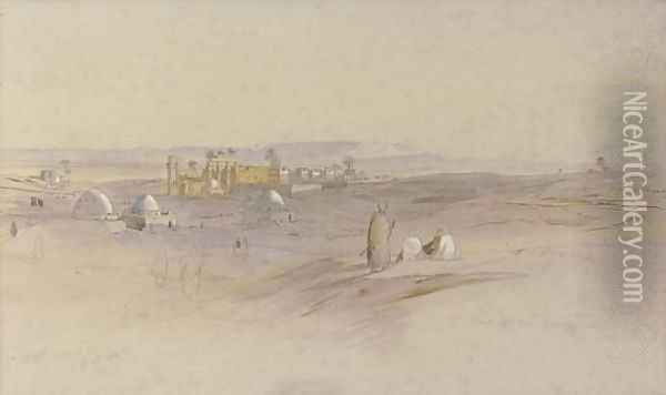 Sunrise at Erment, Egypt Oil Painting - Edward Lear