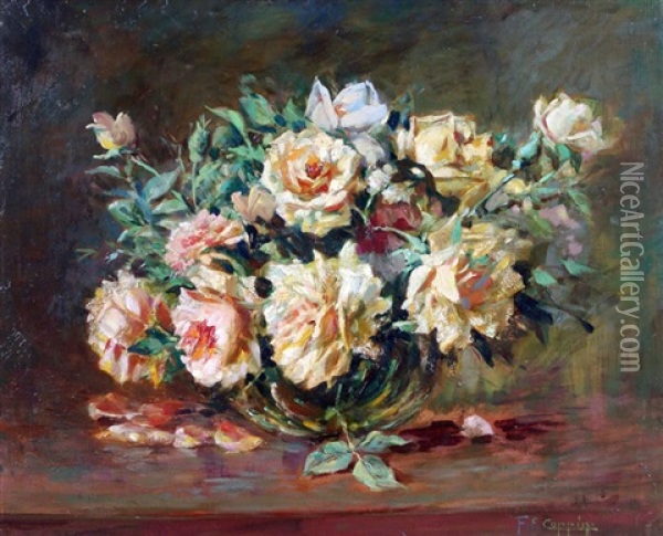 Flores Oil Painting - Fausto Eliseo Coppini