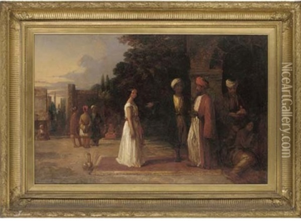 The Slave Market Oil Painting - William James Mueller