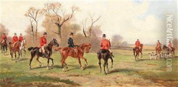 Fox Hunt Oil Painting - Alfred (A. Stone) Steinacker