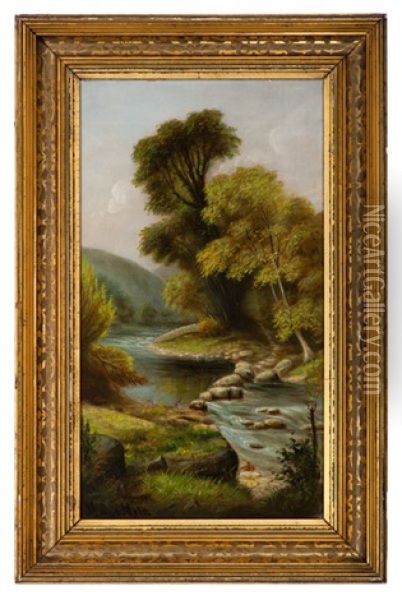 The Babbling Brook Oil Painting - Marcus Mote