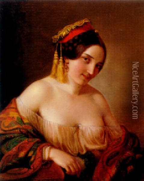 A Gypsy Girl Oil Painting - Friedrich von Amerling