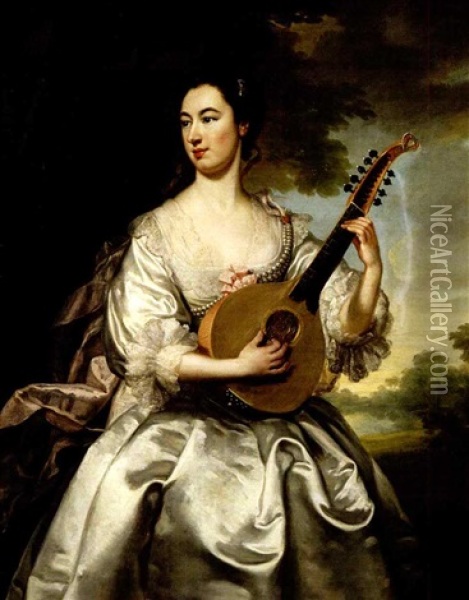 Jane, Lady Warren Oil Painting - Francis Cotes
