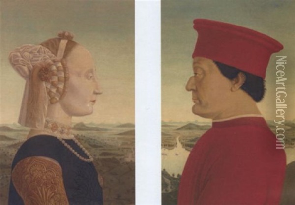 The Duchess Of Urbino Oil Painting - Piero della Francesca