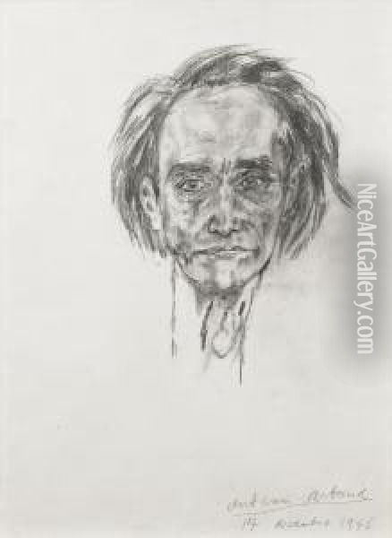 Autoportrait Oil Painting - Antonin Artaud