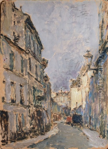 Rue De Paris Dans L'ombre Oil Painting - Peter Alexanrovitch (Pierre) Nilouss