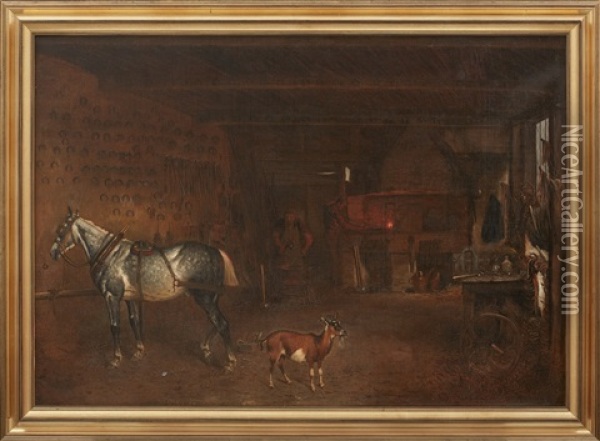 I Smedjan Oil Painting - John Arnold Alfred Wheeler