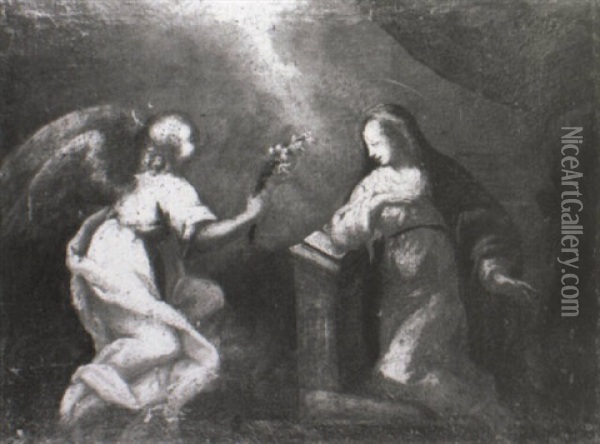 The Annunciation Oil Painting -  Correggio