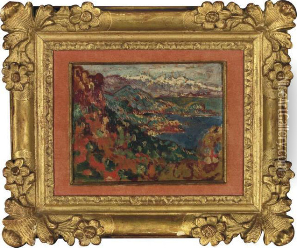 Paysage Du Midi, Vue D'agay Oil Painting - Louis Valtat