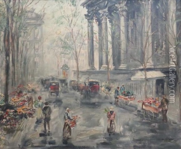La Madeleine Oil Painting - Cesar A. Villacres