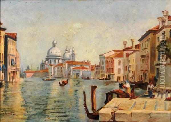Scorcio Di Venezia Oil Painting - Giovanni Salviati