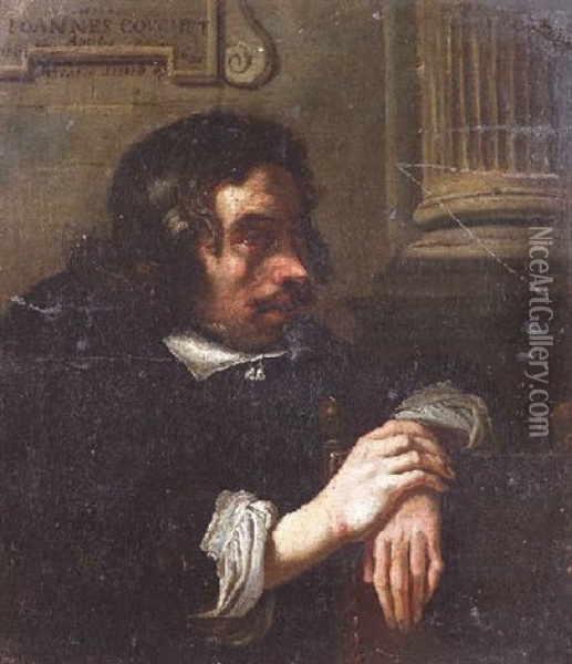 Portrat Des Johannes Couchet Oil Painting - Gonzales Coques