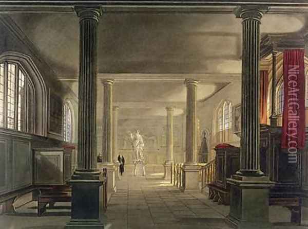 Interior of the Law School Cambridge Oil Painting - Frederick Mackenzie