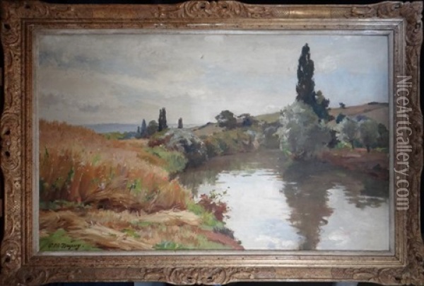 Landscape With Lake Oil Painting - Paul Michel Dupuy