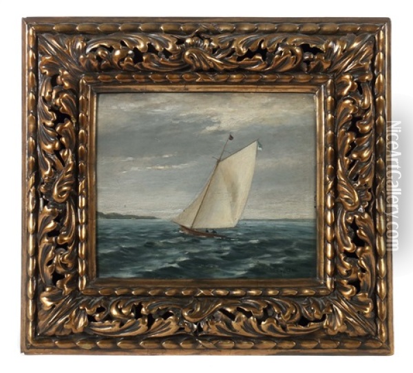 Segelboot Vor Der Kuste Oil Painting - Gustav Adolf Van Hees