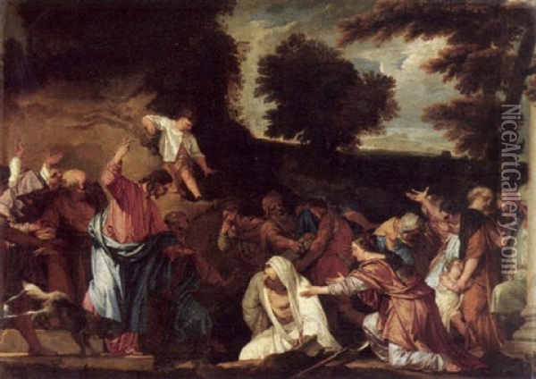 Die Erweckung Des Lazarus Oil Painting - Jean-baptiste Jouvenet