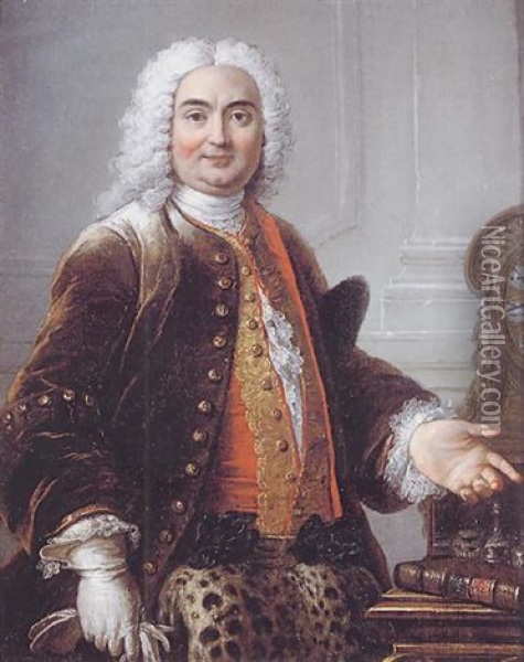 Portrait De Charles De Rohan, Prince De Montauban (?) Oil Painting - Charles-Antoine Coypel