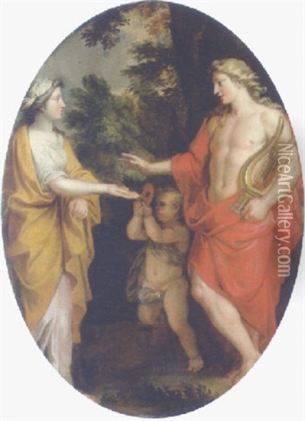 Apollo And The Cumaean Sibyl Oil Painting - Noel Coypel the Elder