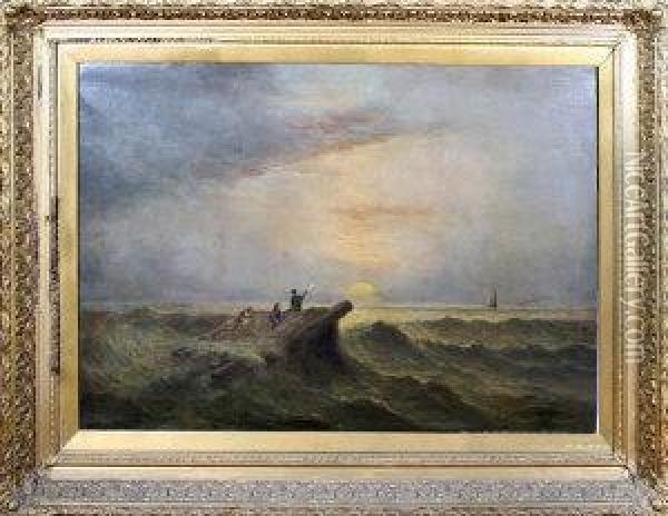 Three Shipwrecked Sailors Oil Painting - William Clarkson Stanfield