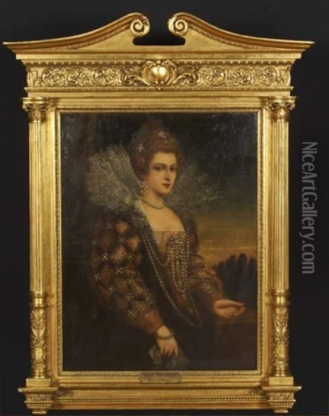 Marie De Medicis Oil Painting - Frans Pourbus the younger