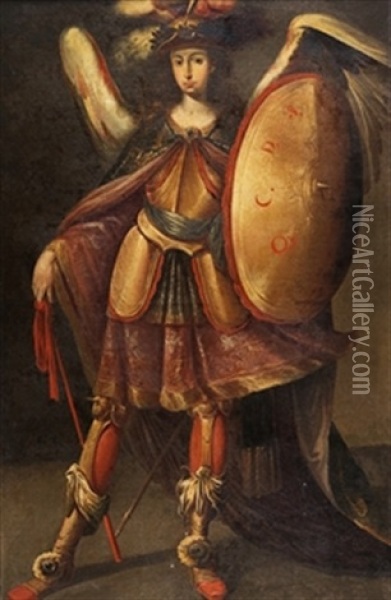 Arcangel San Miguel Oil Painting - Bernabe Demaria