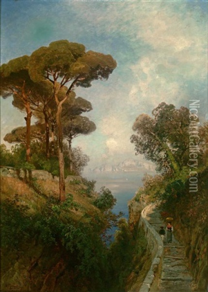 Passatura D'agnello Sorrent Oil Painting - Ascan Lutteroth