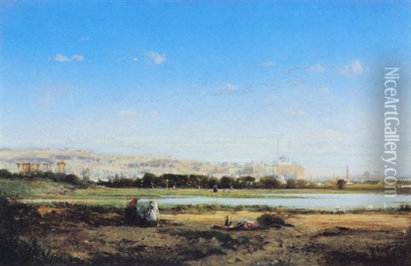 Vue Du Caire Oil Painting - Victor Pierre Huguet