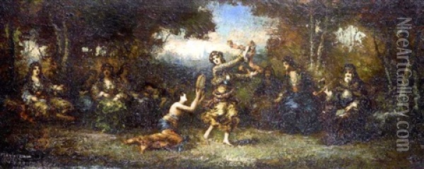Danseuses Orientales Oil Painting - Frederic Borgella