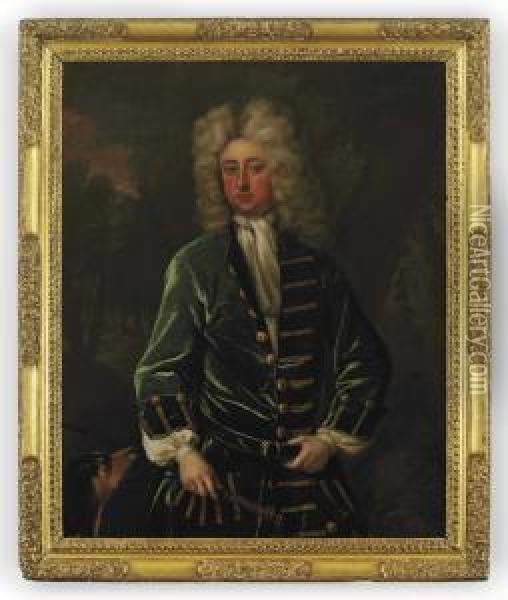 Portrait Of Sir Charles Shuckburgh Oil Painting - Michael Dahl