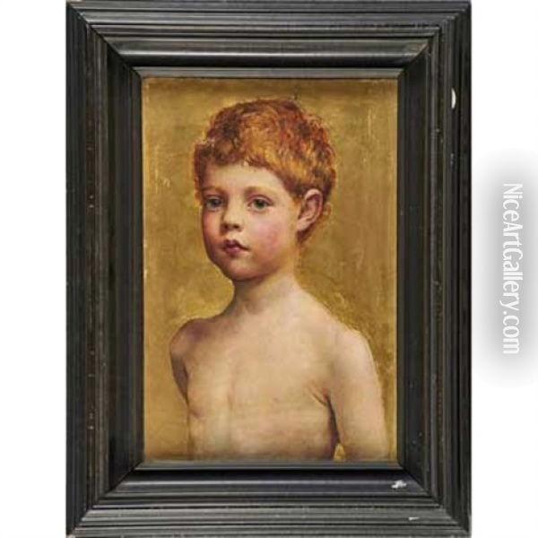 Portrait Of A Boy Oil Painting - Anna Louisa Robinson Swynnerton