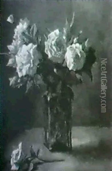 Still Life With Roses Oil Painting - Bernard de Hoog