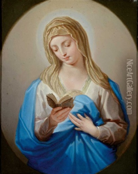 Lesende Maria. Feines, Typisches Und Meisterliches Werk Oil Painting - Benedetto Luti