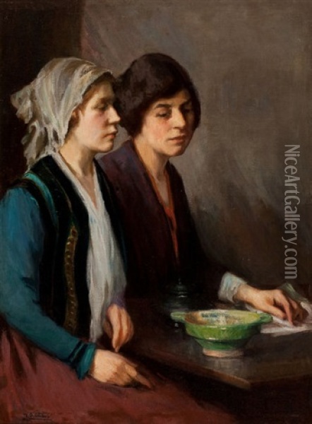 The Green Bowl Oil Painting - Mary Bradish Titcomb