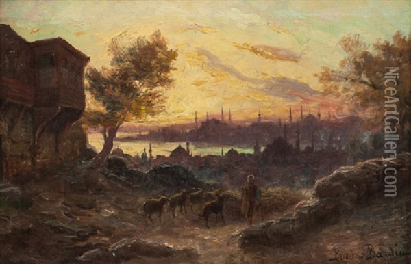 View Of Constantinople Oil Painting - Francois Leon Prieur-Bardin