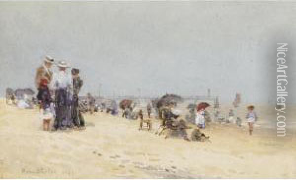 On The Yarmouth Sands Oil Painting - Rose Barton