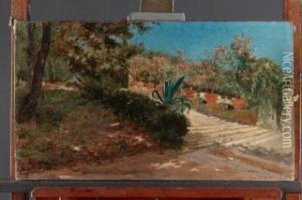 Giardino Di Primavera Oil Painting - Francesco Lojacono