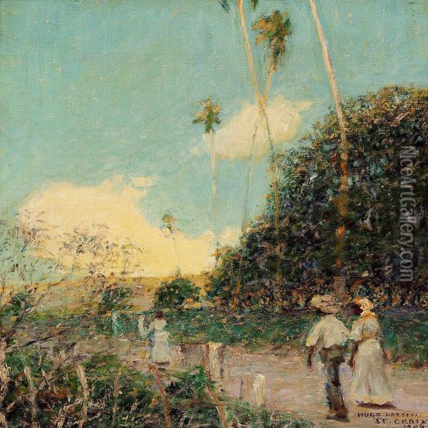 View Of St. Croix Oil Painting - Hugo Valdemar Larsen