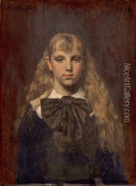Portrat Eines Blonden Madchens Oil Painting - Ferdinand Victor Leon Roybet