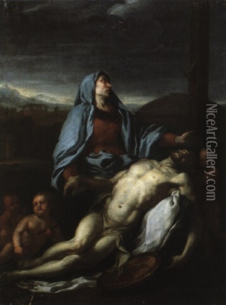 Pieta Oil Painting - Francesco Cozza