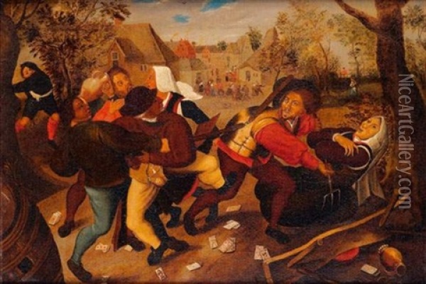 La Rixe Oil Painting - Pieter Brueghel the Younger