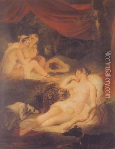 Diana And Her Nymphs Oil Painting - Henry Howard