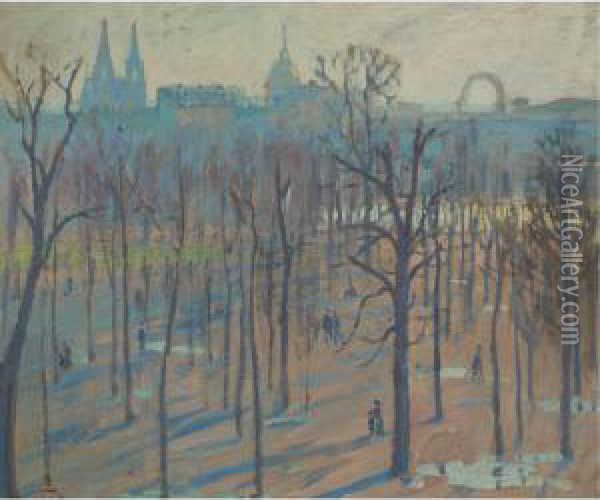 The Tuilleries Gardens Oil Painting - William Samuel Horton