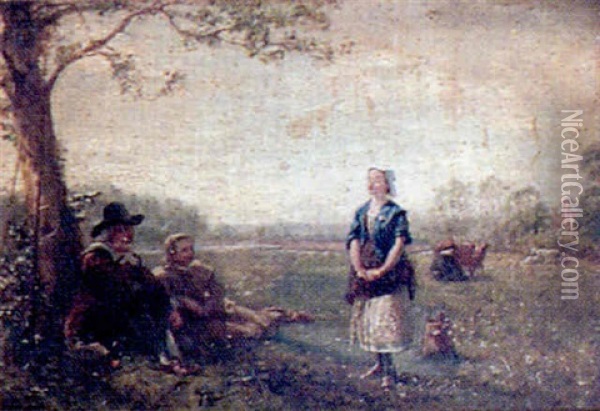 The Milkmaid's Song Oil Painting - Walter Field