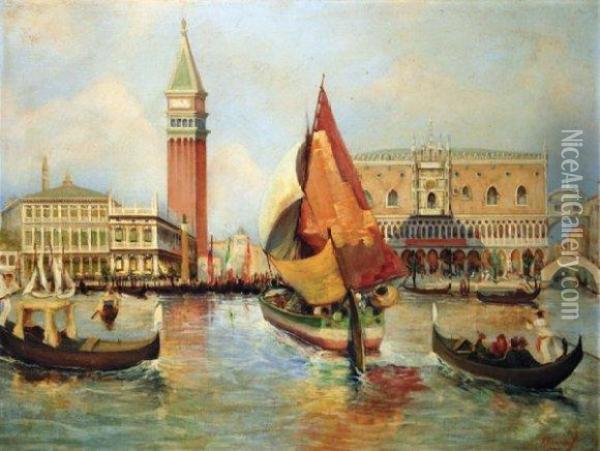 Venise Oil Painting - Antonio Reyna Manescau