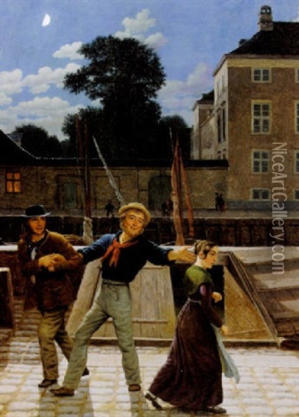 Det Lykkelige Mode Oil Painting - Christoffer Wilhelm Eckersberg