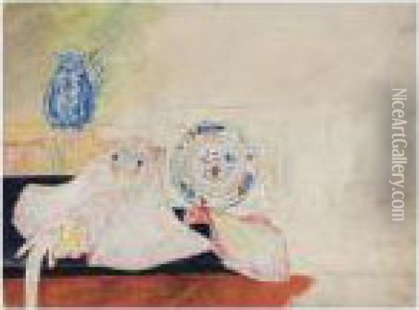 Nature Morte A La Raie Oil Painting - James Ensor