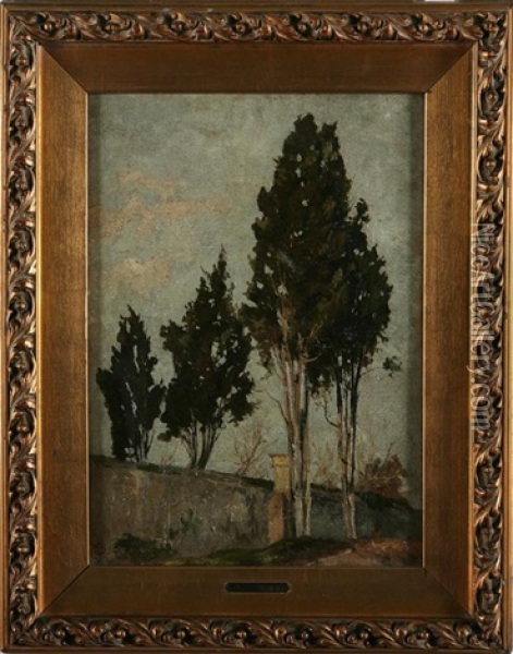 Campagna Brianzola Oil Painting - Mose di Giosue Bianchi