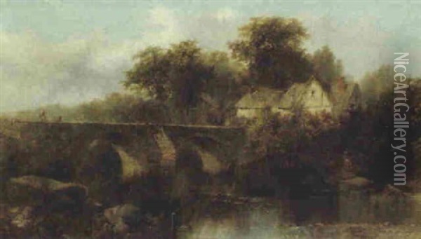 An Old Kentish Farm Oil Painting - Thomas Creswick