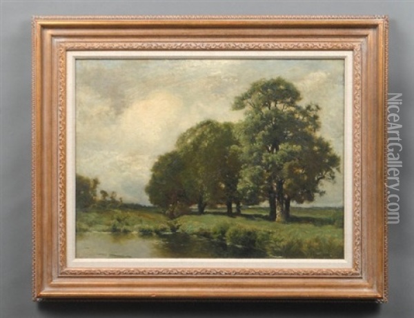 Landscape With Pond Oil Painting - Charles Harry Eaton