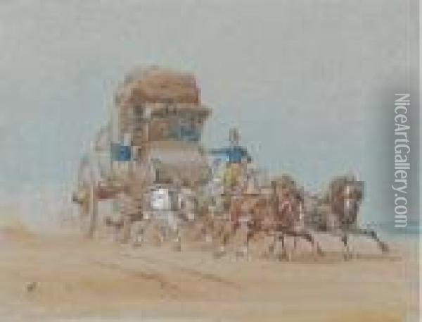 The Stagecoach Oil Painting - Charles Cooper Henderson